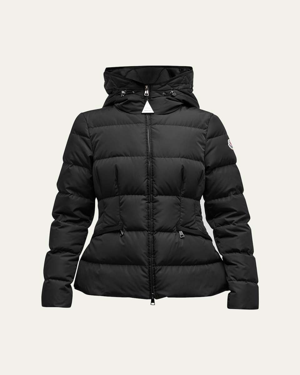 Avoce Hooded Puffer Jacket with Elastic Belt